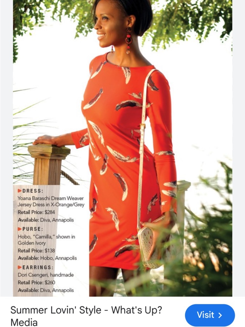 Yoana Baraschi in red Feather-Print Long-Sleeve Jersey Dress pit- pit 17 inches